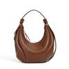 Baseball Underarm Bag, Women's Niche Retro Crescent-shaped Single-shoulder Crossbody Bag, Leather Women's Bag