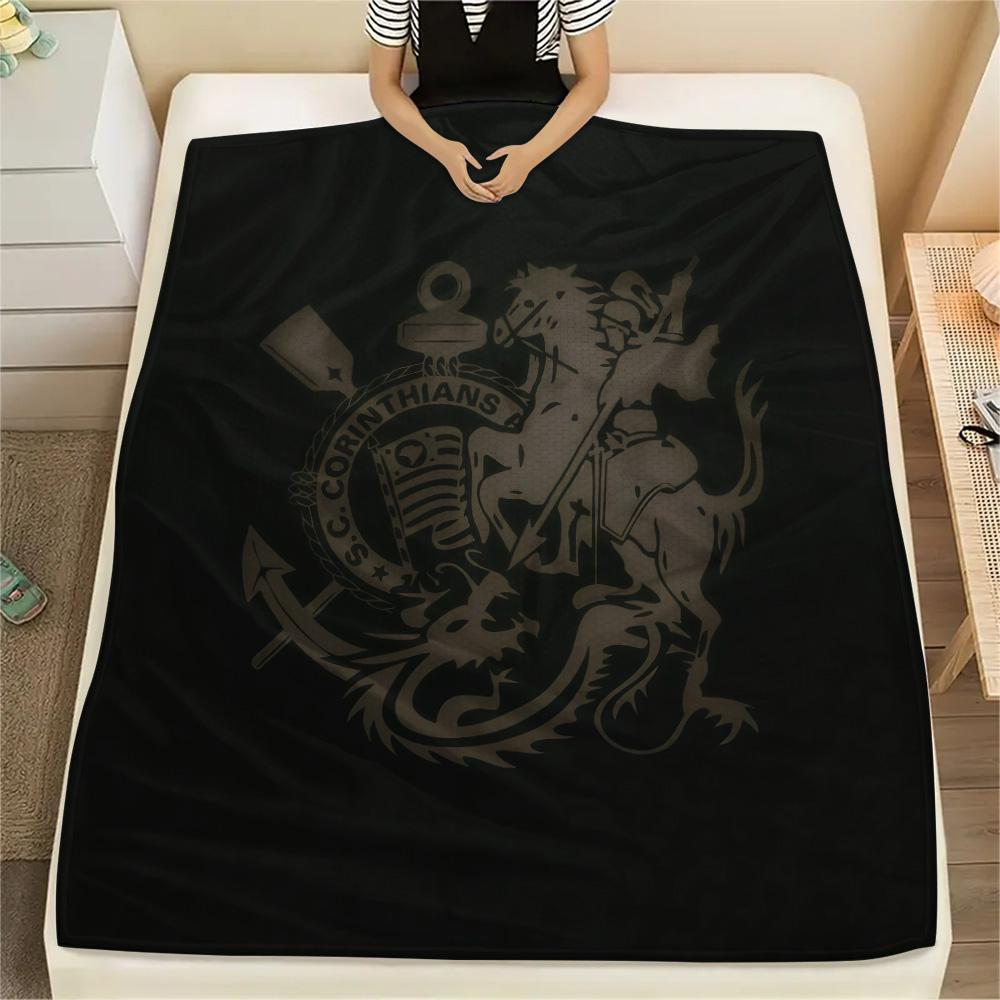 SC Corinthians Paulista Flannel Blanket, High Quality Comfortable for All Seasons, Home Decor, Warmth and Comfort