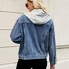 Women Slim Fit Cropped Denim Jacket Casual Outerwear For Ladies