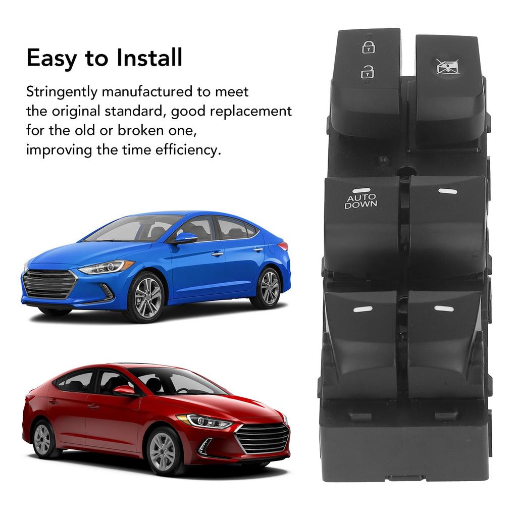 Car Left Driver Master Door Window Switch 93570 3X000 Replacement for Hyundai Elantra 2011‑2015