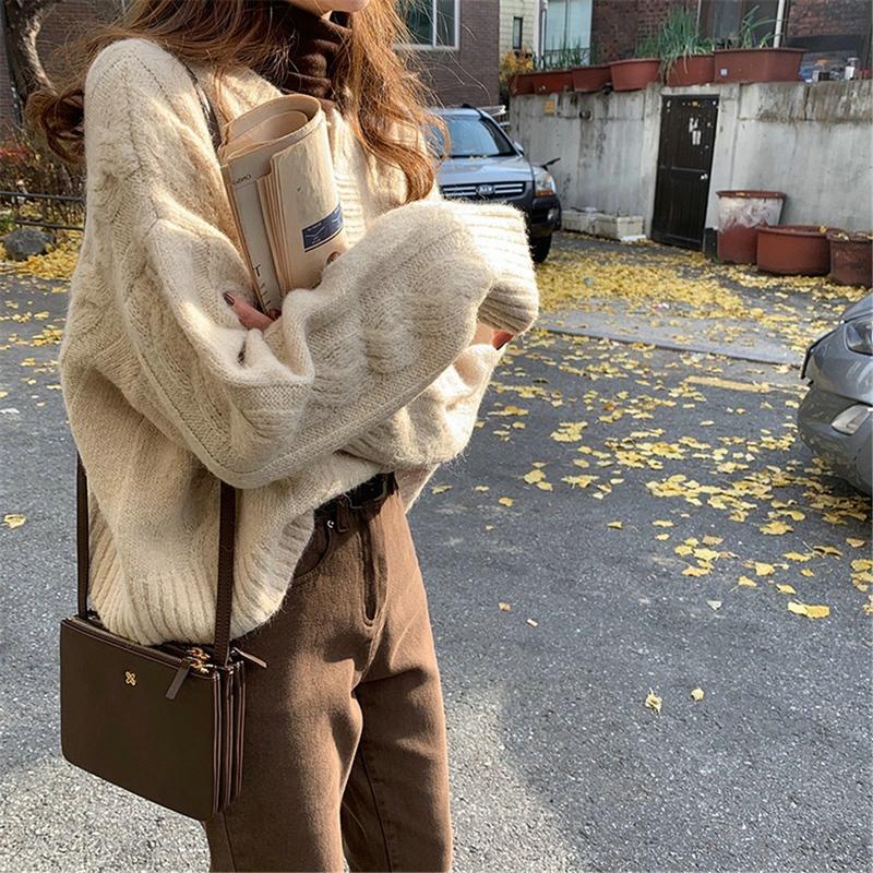 Soft Waxy Velvet Thick Needle Flower Single-breasted New Knitted Retro Cardigan Sweater Women's Jacket 6336#