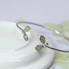 Jewelry Gift Forest Adjustable Bangle Green Leaf Cuff Bracelet Women Bracelet Open Bangle Bracelet
