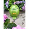 1 Rustproof Iron Frog Trash Can , Outdoor Garden Lawn Decorative Bin, Rain-Resistant Photo Prop for Courtyard and Airbnb Decoration