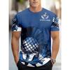 Nuova T-shirt Estiva Moda Uomo Personalità Semplice Fantasia Stampata Top da Uomo