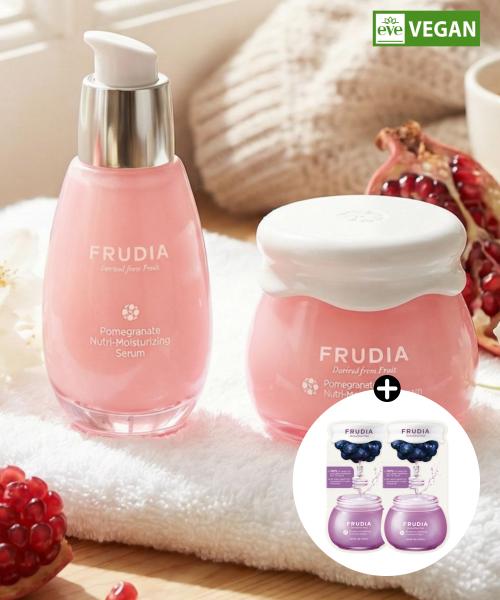 [Certified Antioxidant Efficacy] Pomegranate Moisturizing Collagen Serum + Cream 2-Piece Set (+ Free Pouch Cream)