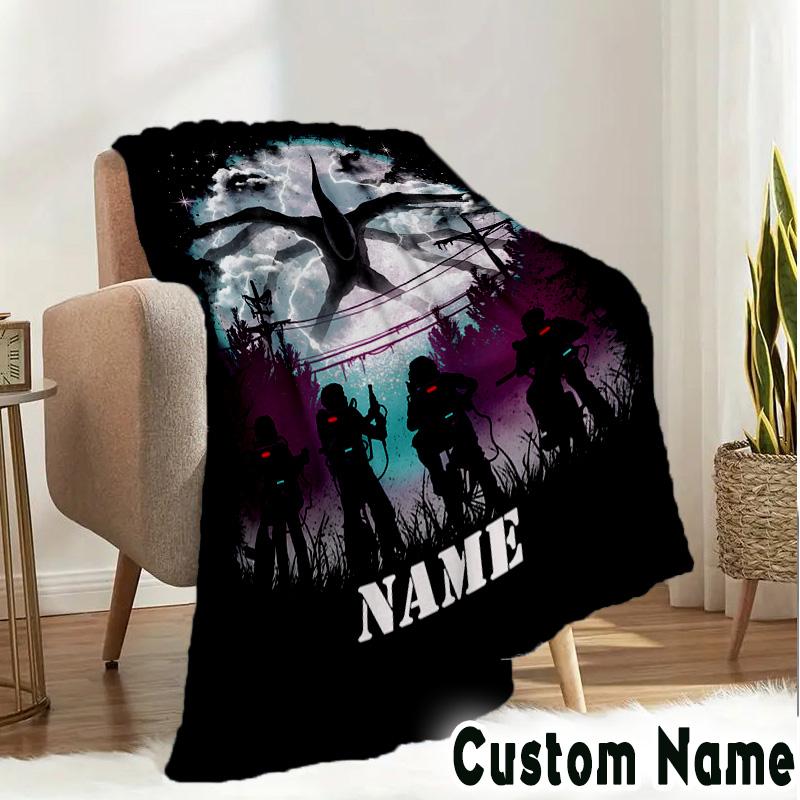 Custom Name Eleven Stranger Blanket Bedding Blanket Picnic Blanket for Women Men, Throw Blankets for Couch Bed, Christmas and Halloween gifts