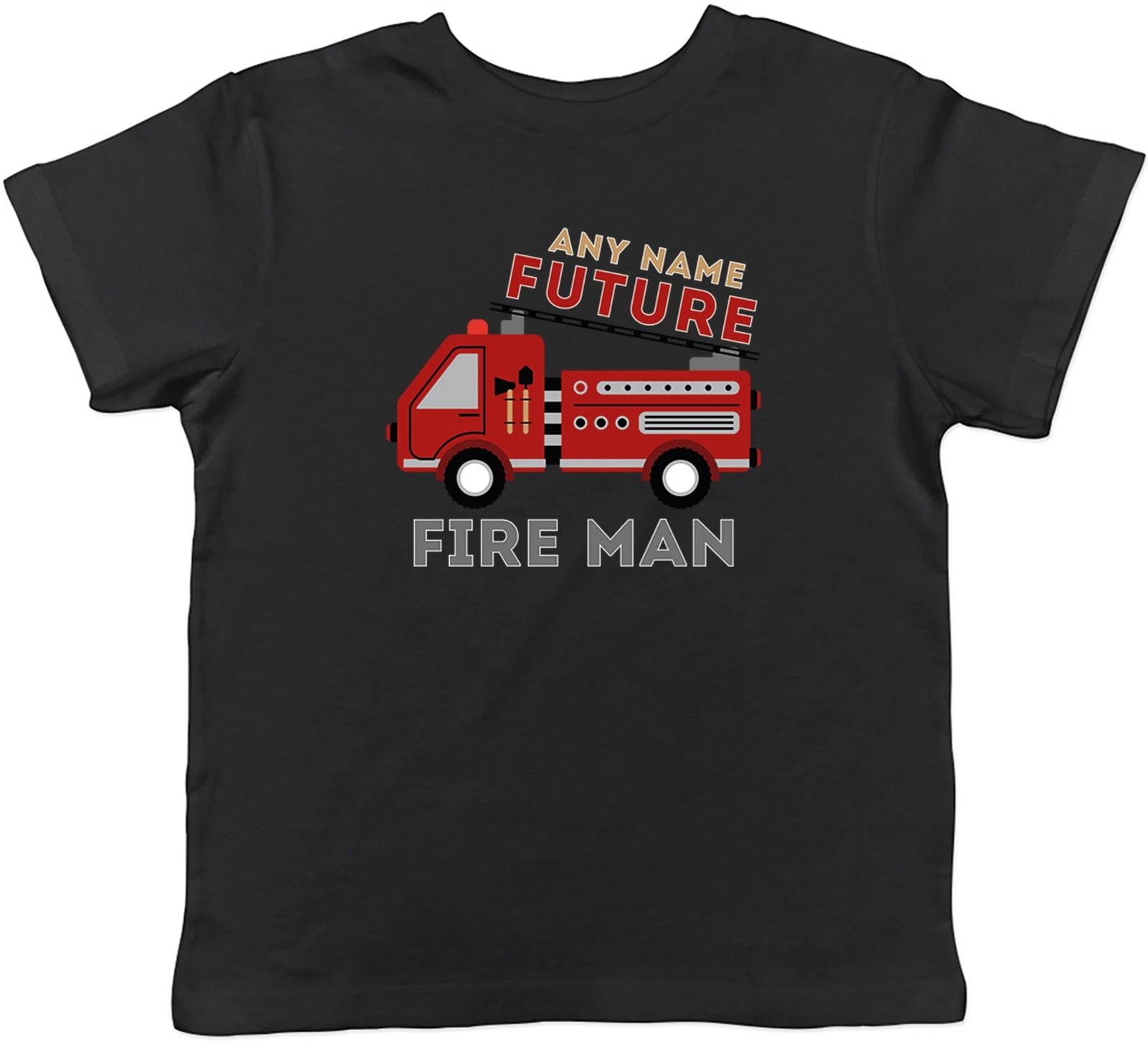 

Personalised Any Name Future Fire Man Engine Kids T-Shirt Boys Girls Gift 110