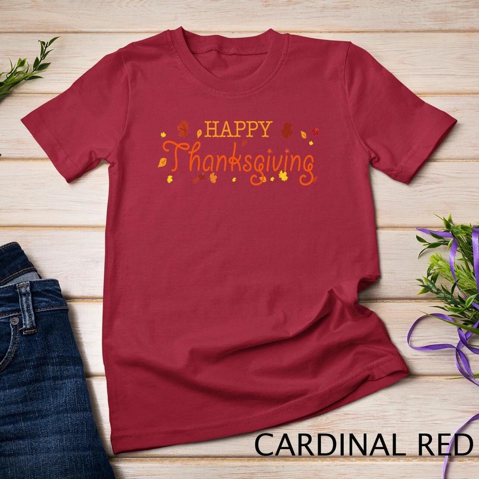 Cute Happy Thanksgiving Unisex T-shirt 3 3XL