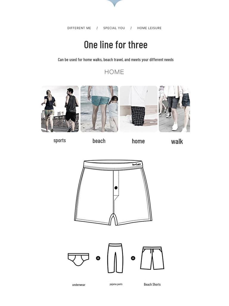 Mao Ren Men's 10A Antibacterial Pure Cotton Boxer Briefs 2-Pack