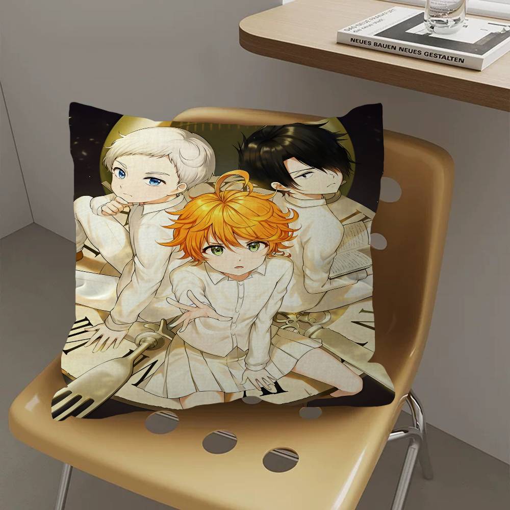 Cartoon The Promised Neverland Pillow Cover Sofa Cushion Cover Home Room Decoration Children Gift