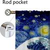 Zatemňovací kuchyňské závěsy pro obývací pokoj Závěs Van Gogh Domácí interiérové závěsy 2 kusy Stínítka Dělící tyl pro ložnici