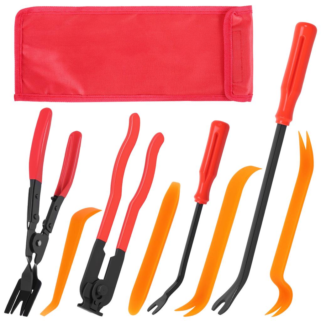 3/8Pcs Car Fastener Removal Puller Set Auto Trim Removal Tool Kit Car Clip Pry Tool Kit Interior Clip Pliers for Automotive Door