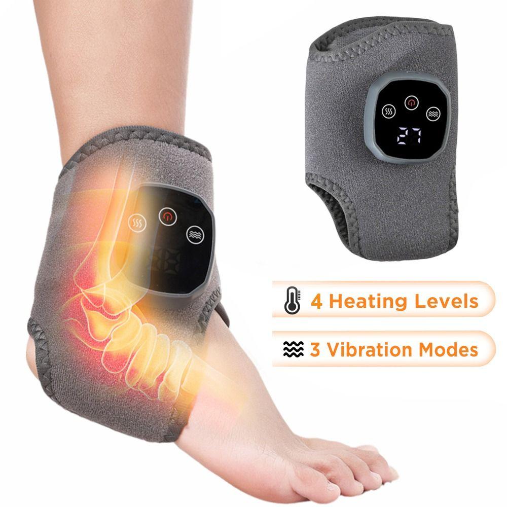 3 Vibration Modes Foot Massager 4 Heat Levels Heating Ankle Massage Belt Ankle Massager
