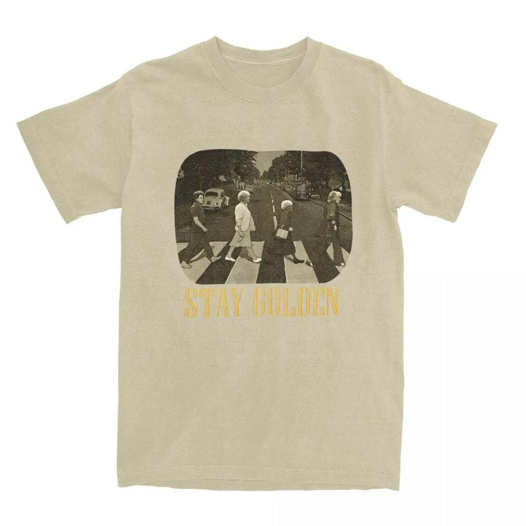 Summer Golden Girls T Shirt Men Women's Pure  Funny Stay Golden Abbey Road Tee Shirt Short Sleeve Clothing
