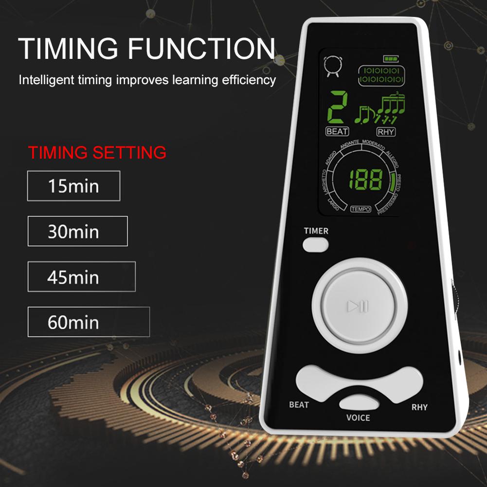 Digital Metronome Volume & Beat Speed Adjustable Electronic Metronome with Timer for Musicians Piano Guitar Violin Instrument
