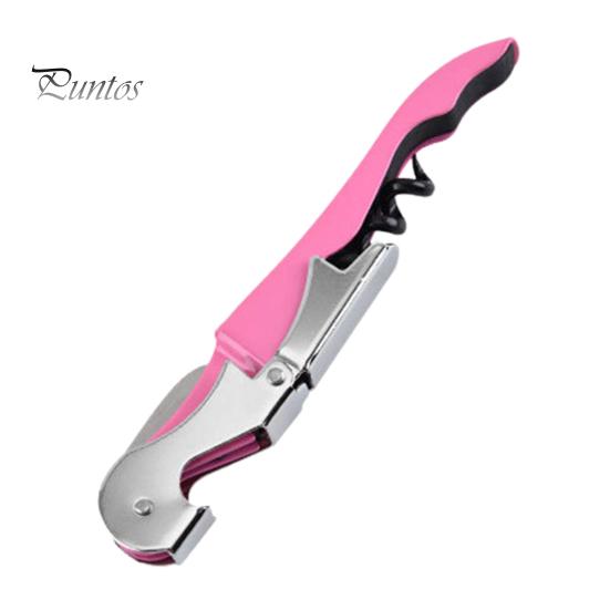 

Прочный высокопрочный штопор широкого применения, ручной штопор для открывания бутылок 3-в-1 с резаком, хозяйственные товары розовый