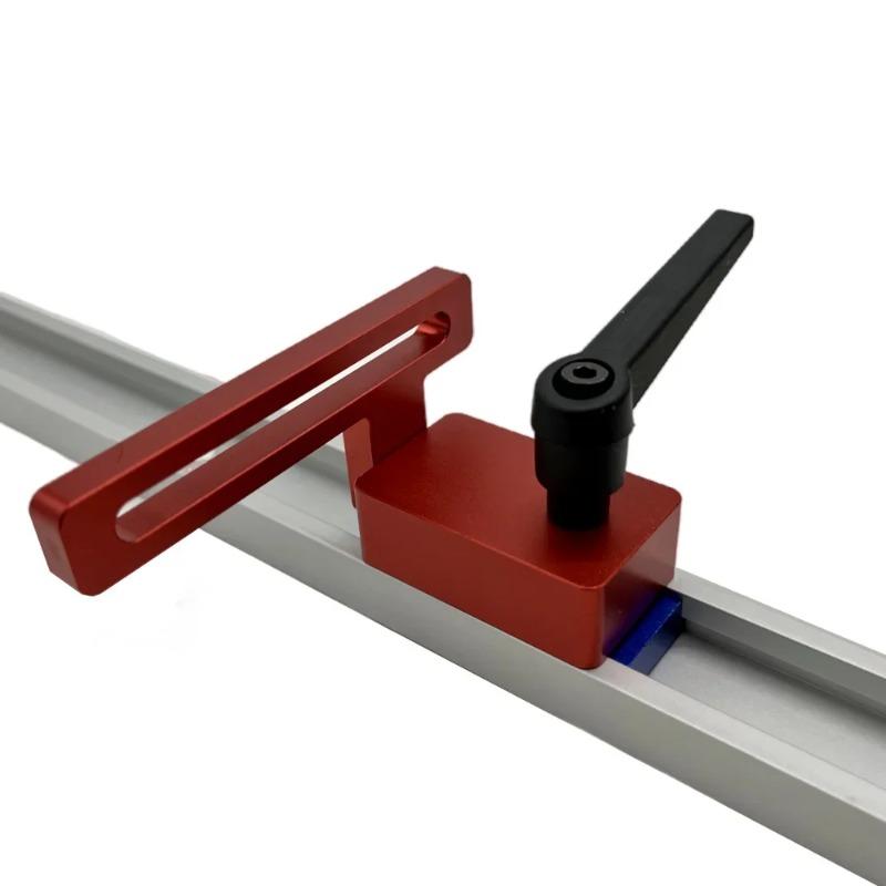 1PC Woodworking T-shaped Track Limiter Aluminum Alloy Stop Block Saw Table Sliding Bracket Slide Groove Limiter