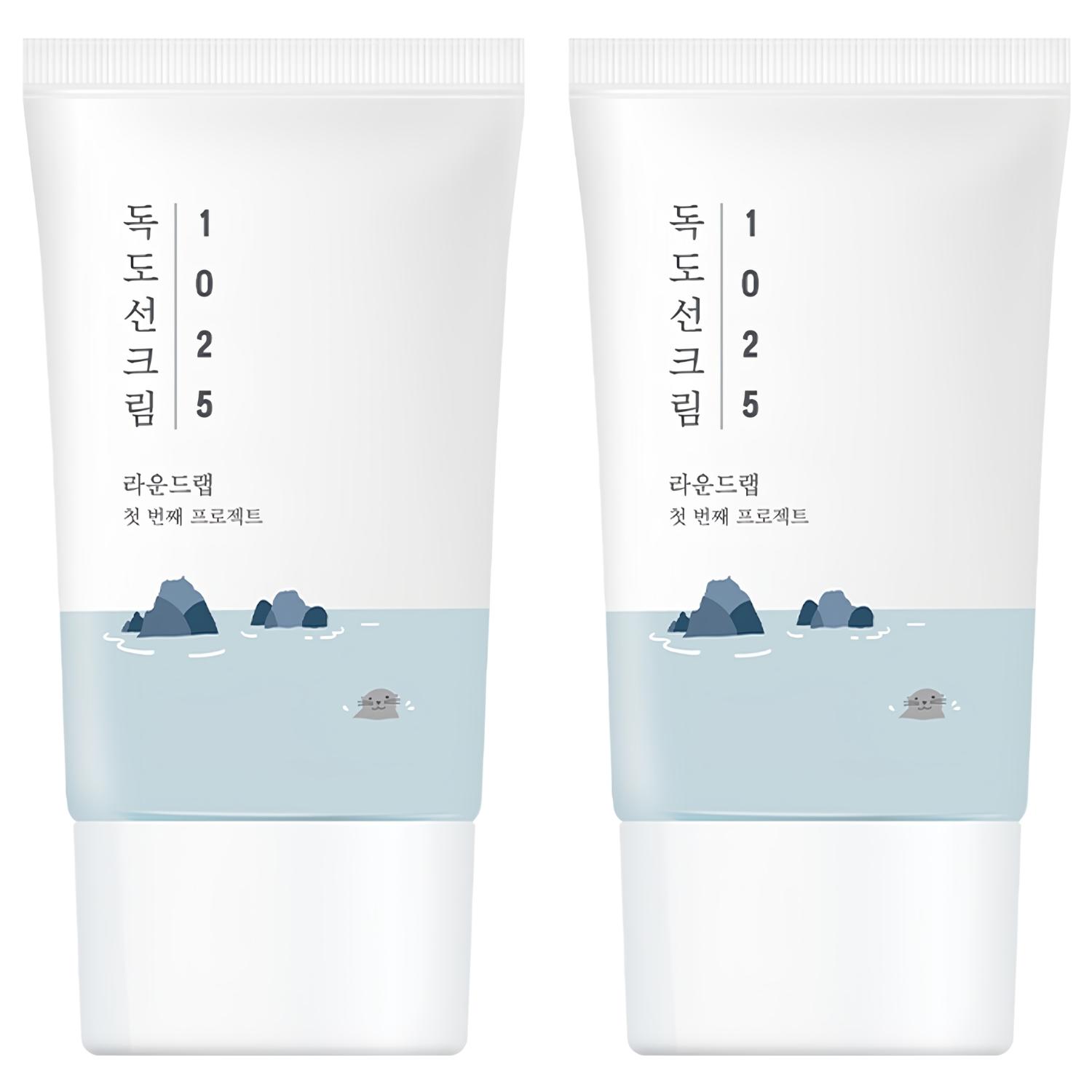 

ROUND LAB 1025 Dokdo Sunscreen SPF50+ PA++++ Duo Set 50ml - Lightweight Hydrating Sunscreen with Deep Sea Water and Niacinamide