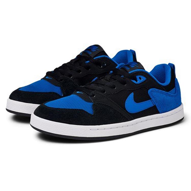 Nike SB Alleyoop Comfortable Cushioning Low top Kids' Skateboarding Shoes Black Blue Teenagers CJ0883-004