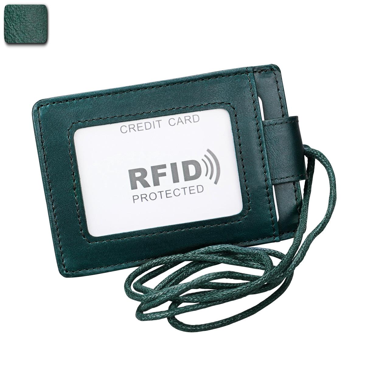 

Оригінальна шкіра RFID-блокуючий тримач для бейджа з ремінцем Тонкий офісний футляр для посвідчення особи для жінок Антикрадіжка Тримач для робочої картки NFC Стильний бізнес-аксесуар синій