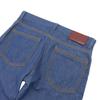 VALENTINO Men's Blue Leather Patch Button Fly Denim Pants, Size S29, Size L32, JVODEJC12PR Bottoms S29 L32 blueUsed
