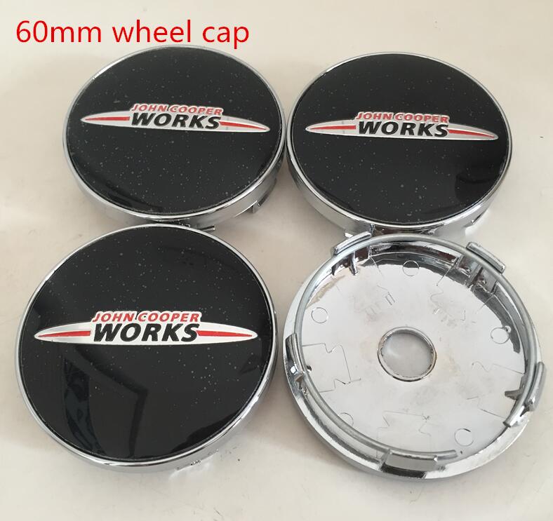 4pcs 56mm 60mm forMINI Car emblem Wheel hub Center Cap Badge covers sticker Decal Styling accessories svkjb33