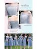 2025 New Off-the-Shoulder Bridesmaid Dress: Mid-Length, Slimming, with Fairy Charm for Special Occasions.