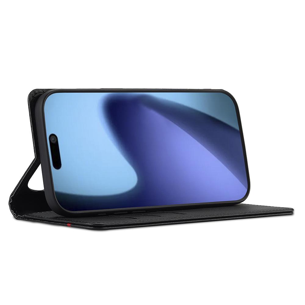 LC.IMEEKE For iPhone 17 Air Wallet Case Carbon Fiber Texture Leather Phone Cover