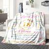 Floral Birthday Celebration Home Custom Blankets Soft Warm Lightweight Allseason Multipurpose Blanket For Picnic Sofa Office Bed Living Room Suitable