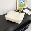 Large Capacity Canvas Tote Bag Urban Minimalist Style Shoulder Handbag