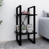 Day and Night - Day and Night 2-tier Black Plywood Shelf 40x30x70 Cm