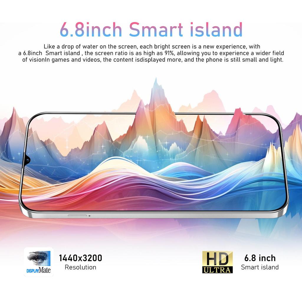 A56 Smart 5G Phone: 7.3-inch In-cell Display, Center Punch-hole, 16GB RAM + 1TB Storage, Full Screen.