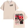 Rapper Anuel AA Real Hasta La Muerte Tour 2025 neues Album T-Shirts Herren Hip Hop Gothic T-Shirts 100% Kurzarm-T-Shirt