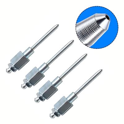 4 יחידות מחטי גריז זרבובית מחט גריז עם הברגות NPT 1/8 אינץ' עם קצוות אטומים תדלוק נשלף זרבובית ריסוס שמן