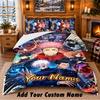 Jujutsu Kaisen Custom Name 3Pcs Bedding Set 1 Bed Sheet 2 Pillowcases Bedroom Home Decor