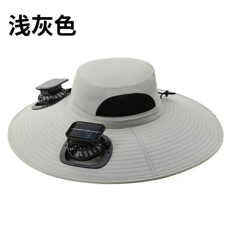 Solar Fan Hat Men's Summer Outdoor Work Fishing UV Protection Sun Protection Hat Fisherman Hat