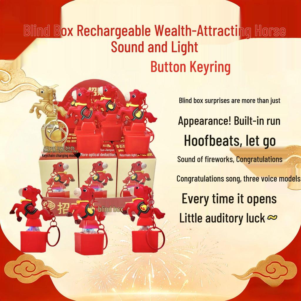 Year of the Horse Keychain: New Year Gift for Kids & Students