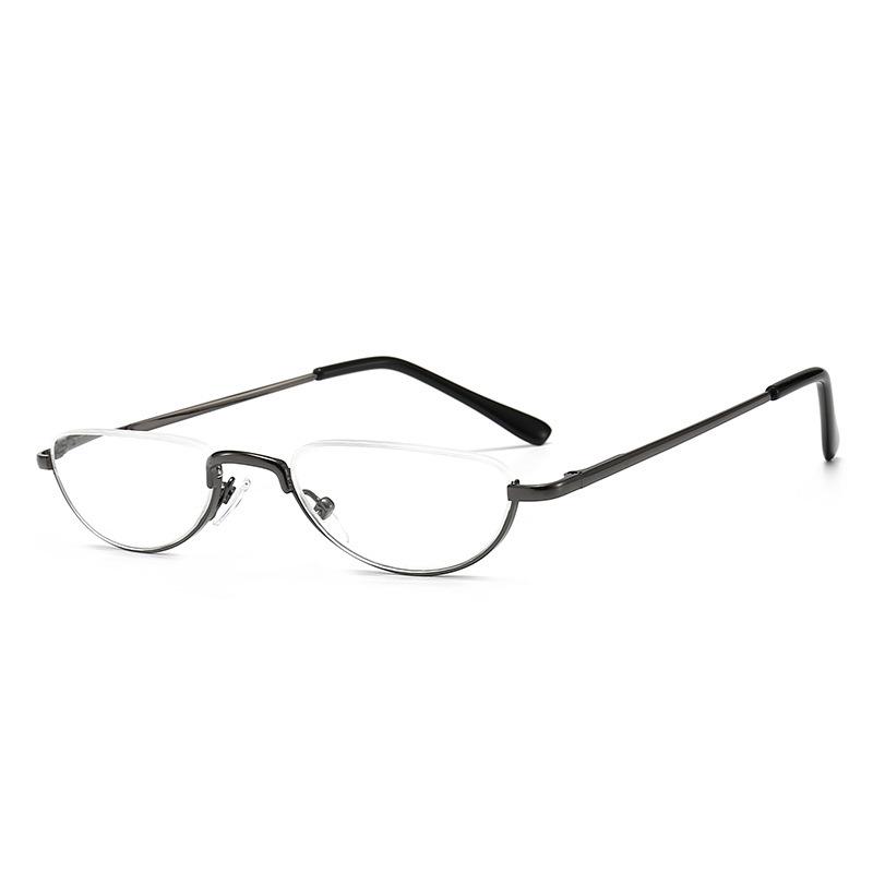 Half Moon Shaped Reading Glasses for Women, Portable, High-Definition, Comfortable Metal Elderly, Reading Glasses
