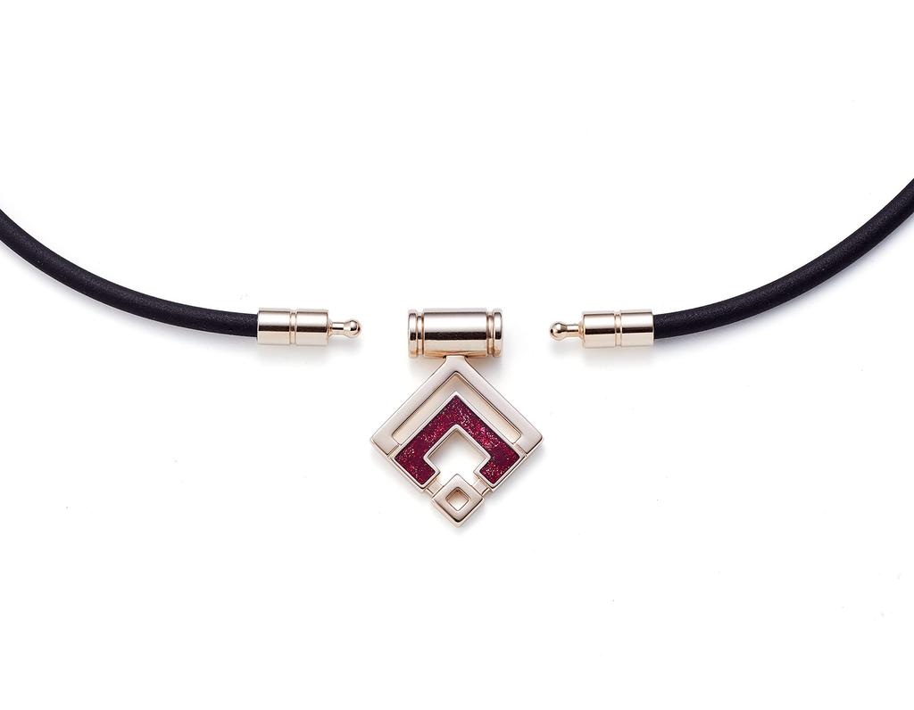 Colantotte Men's and Women's TAO Necklace Slim ARANmini CPGD Red Lame M ABARO02M