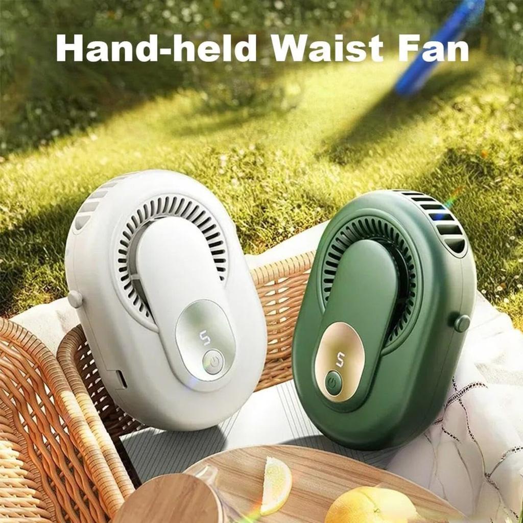High-speed Waist-hanging Fan USB Portable Outdoor Construction Clip Waist Waist-hanging Charging Fan