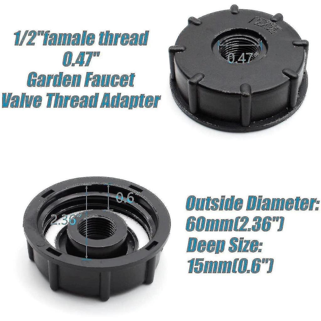 2023-275-330 Gallon Ibc Water Tank Adapter, 2" Coarse Thread