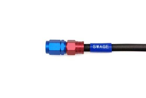 

SWAGE LINE SAKB-1010M-0800 Easy Order Brake Hose General Purpose Hose Straight Fitting Aluminum (Red/Blue) 800mm чёрный