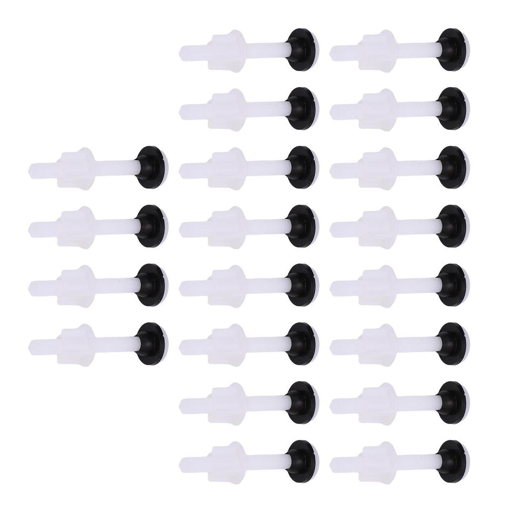20 Stück Toilettenspülkasten Kunststoff Befestigungsschraube Einfach zu Installieren Befestigungsschrauben Dichtungen für zweiteilige Toilette