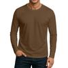 Men's Round Neck Plunger Long Sleeve T-Shirt Top
