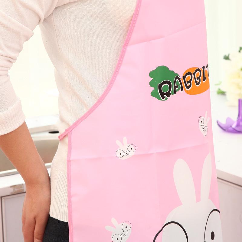 Korean Version of Cute Cartoon Printing Waist Adult Neck Apron Kitchen Oil-proof Cleaning Sleeveless Apron