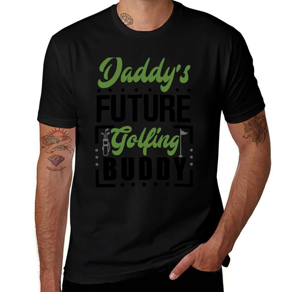 Daddys zukünftiger Golfkumpel T-Shirt Mann T-Shirts für Männer Herren T-Shirt Baumwolle 100% T-Shirt