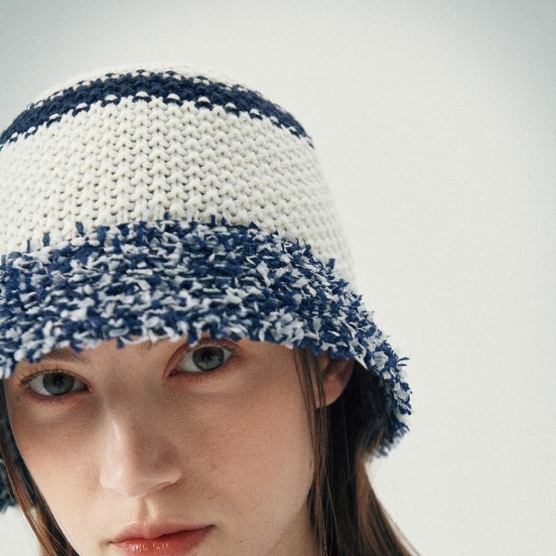Allincomplete Breeze Knit Bucket Hat Cream