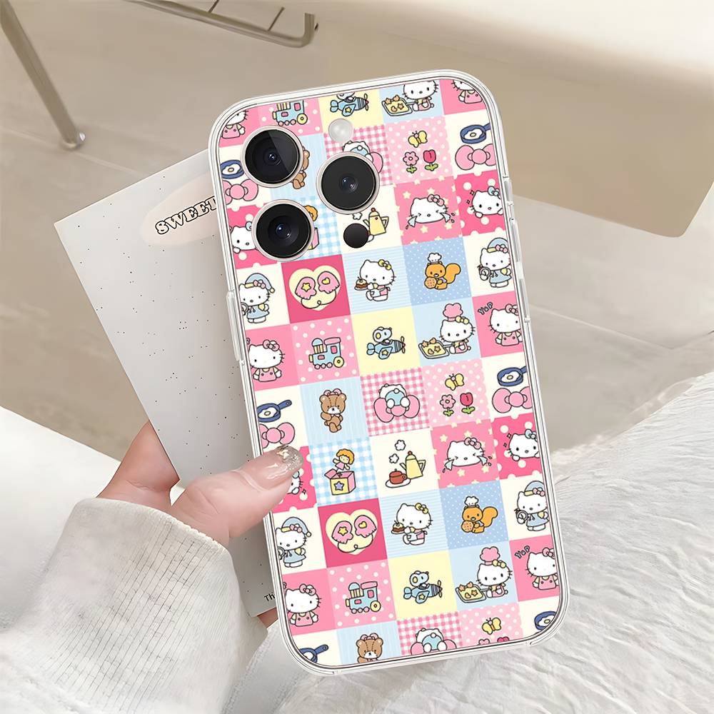 

Милый H-Hello K-Kittys Чехол для телефона Для Iphone17 16 15 11 13 14 Pro Max 7 8 Plus X Xr Xs Max Se2020 12mini Прозрачный Cov iphone15pro