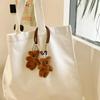 New Plush Cartoon Cute Crooked Head Plush Bear Cute Pendant Bear Doll Schoolbag Pendant Bag Charm