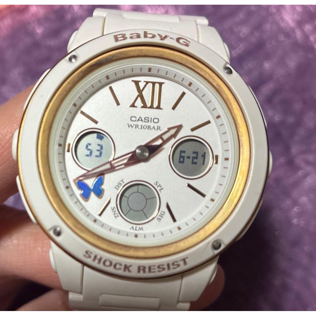 Used CASIO Baby-G White Gold Ana-Digi Watch